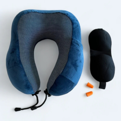 JourneyLife traagschuim nekkussen blauw